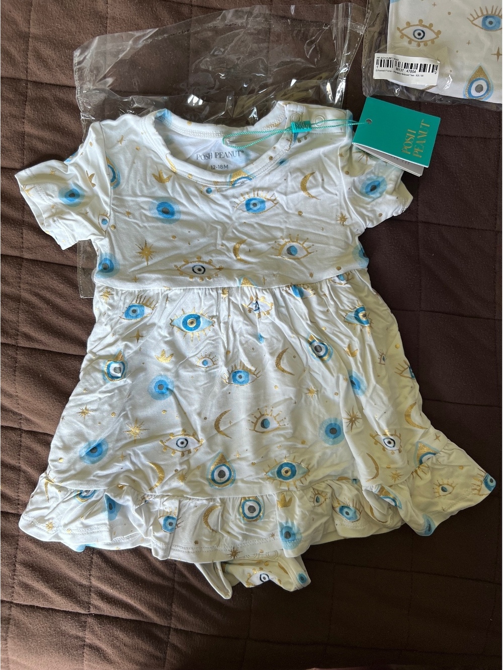 Posh Peanut Ethereal Fiona twirl dress with body suit 12-18 months